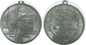 O8283 Rare Médaille Révolution Reims 1848 Pillage maison Oudin SUP ->M offre