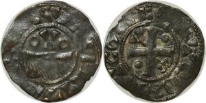 O8600 Rare France Denier Provins 1152 Thibaut II Tebat Comes Argent ->M offre