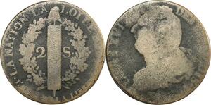 O9030 France Constitution 2 Sols Louis XVI François AA Metz ->Make offer