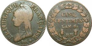 O9381 Directoire 5 Centimes Dupré an 5 BB Strasbourg ->Make offer