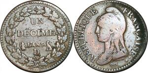 O9430 France Directoire Un Décime Dupré An 5 D Lyon ->Make offer
