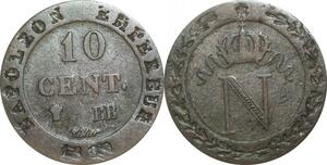 O9749 France 10 Centimes Napoléon I 1809 BB Strasbourg ->Make offer
