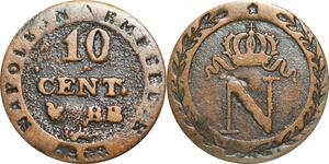 O9801 France Faux 10 Centimes Napoléon I 1808 BB Strasbourg ->Make offerFrance 