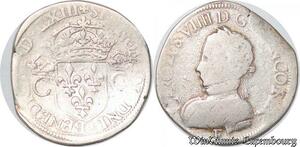S4158 Rare France Teston Charles IX 1563 F Angers Argent Silver - Faire Offre