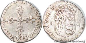 S4178 Rare France Quart 1/4 écu Henri IV 1598 Bearn Morlaas Argent Silver