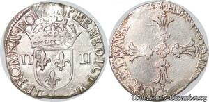S4183 Rare France 1/4 écu Croix feuillue Henri IV 1603 L Bayonne Silver >M Offre