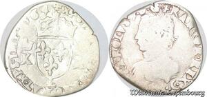S4196 Rare France 1/2 Teston Charles IX 1564 L Bayonne Argent Silver - Faire Offre