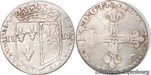 S4212 Rare France 1/4 Ecu de Navae Henri IV 1598 Argent Silver - Faire Offre