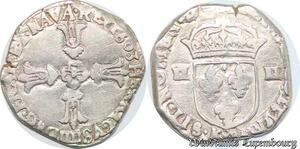 S4235 Rare France 1/4 Ecu Croix Feuillue Henri IV 1603 K Bordeaux Silver >M offer