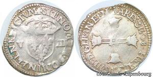 S4237 Rare France 1/8 Ecu Croix couronnéeHenri IV 1608 C Caen Silver >M offer