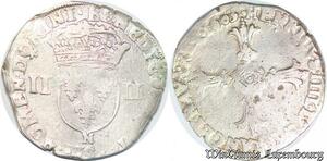 S4239 Rare France 1/4 Ecu Croix Feuillue Henri IV 1603 N MontpellI Silver >M offer