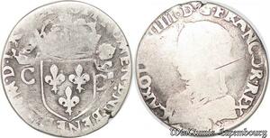 S4284 France Demi Teston Charles IX 1572 9 Rennes Silver - Faire Offre