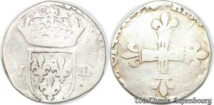 S4287 Rare France 1/8 Ecu Croix De Face A identifer Argent Silver ->Faire Offre