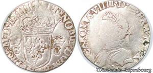 S4297 Rare France Demi Teston Charles IX 1563 N MontpellI Silver - Faire Offre