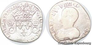 S4303 Rare France Teston Charles IX 1562 M Toulouse Argent Silver - Faire Offre