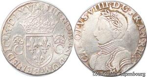 S4304 Rare France Teston Charles IX 1565 M Toulouse Argent Silver - Faire Offre
