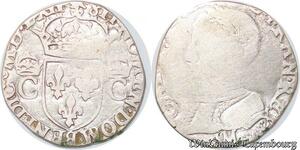 S4305 Rare France Teston Charles IX 1562 M Toulouse Argent Silver - Faire Offre