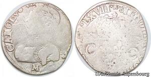 S4311 Rare France Teston Charles IX 1567 M Toulouse Argent Silver - Faire Offre