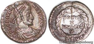 S4321 Romain Julian II Siliqua Votis Treveri 360-363 Argent Silver