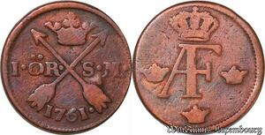 S4324 Suede Schweden 1 Öre Adolf Fredrik 1761 - Faire Offre