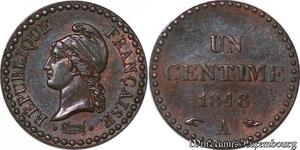 S4334 France 1 Centime Dupré IIe République 1848 A Paris SPL - Faire Offre
