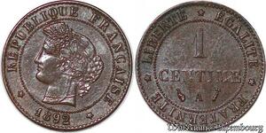 S4336 France 1 Centime Ceres 1892 A Paris Superbe - Faire Offre