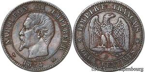 S4338 Deux 2 Centimes Napoléon I Tête Nue 1854 B Rouen - Faire Offre