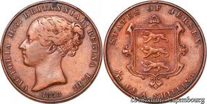 S4341 Jersey UK 1/13 Shilling Reine Victoria 1858 - Faire Offre