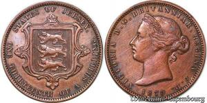 S4343 Jersey UK 1/13 Shilling Reine Victoria 1870 - Faire Offre