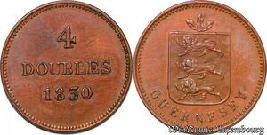 S4347 United Kingdom Guernesey 4 Doubles 1830 - Faire Offre