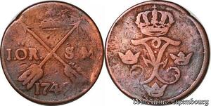 S4358 Suede Schweden 1 Öre S.M Frederick I 1742 - Faire Offre