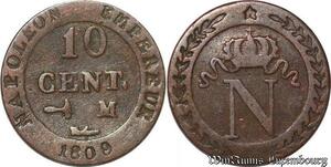 S4386 France 10 Centimes Napoléon I 1809 M Toulouse - Faire Offre