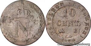 S4388 France 10 Centimes Napoléon I 1810 B Rouen - Faire Offre