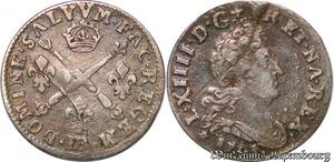 S4429 5 Sols Aux Insignes Louis XIV 1703 BB Strasbourg Silver - Faire Offre