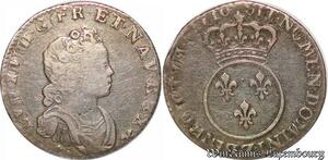 S4435 Rare R3 1/10 Ecu Vertugadin Louis XIV 1716 Z Grenoble Silver >M offer