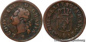 S4439 Rare 1/2 Sol Louis XVI 1782 & Aix-en-Provence - Faire Offre