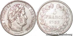 S4475 5 Francs Louis-Philippe Domard 1832 M Toulouse Silver SUP - Faire Offre
