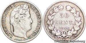 S4528 50 Centimes Louis-Philippe 1846 A Paris Argent Silver - Faire Offre