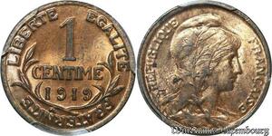 S4590 France 1 Centime Daniel Dupuis 1919 PCGS MS64 FDC - Faire Offre