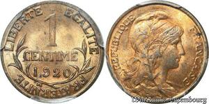 S4596 France 1 Centime Daniel Dupuis 1920 PCGS MS65 FDC - Faire Offre