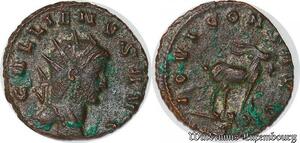 S4974 Rare Rome Antoninian Gallien Iovi Cons Avg Antilope 267 SUP