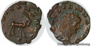S4984 Rare Rome Antoninien Gallien Bouc Iovi Cons Avg 267 Superbe