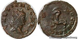 S4986 Rare Rome Antoninien Gallien Neptvno Cons Avg N 267 Superbe