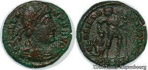 S5055 Ae Valens 364-378  Siscia 364-367 Emperor advancing r dragging BSISC