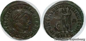 S5088 Follis Maximin II Daia F. 312 Thessalonique Iov Igoal /-|Δ// Sm Ts Spl