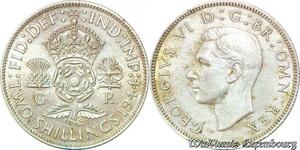 S5105 United Kingdom 2 Shillings 1944 Argent Silver - Faire Offre