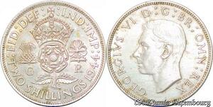 S5106 United Kingdom 2 Shillings 1944 Argent Silver - Faire Offre