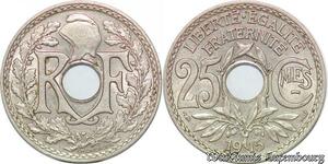 S5118 France 25 Centimes Lindauer 1915 souligné - Faire Offre