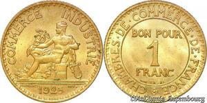 S5121 France 1 Franc Chambre Commerce 1925 SPL - Faire Offre