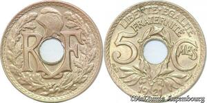 S5133 5 Centimes Lindauer petit module 1921 SPL - Faire Offre